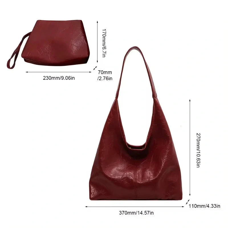 Elegant vintage designer women's shoulder bag in various colours