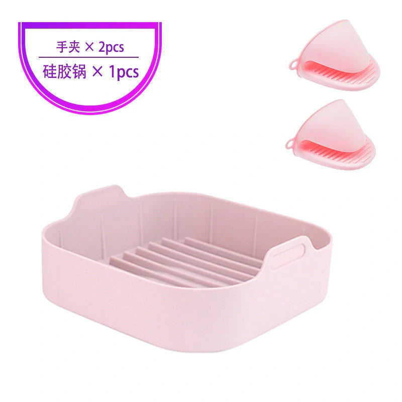 Air fryer silicone pot replacement liners in various colours and sizes