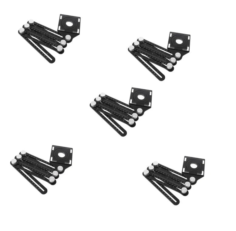 Aluminum alloy six-folding multi-angle measuring ruler for precise tile and lumber layouts