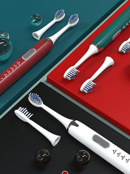 A sleek and modern sonic electric toothbrush with a waterproof, customisable design for superior oral hygiene.
