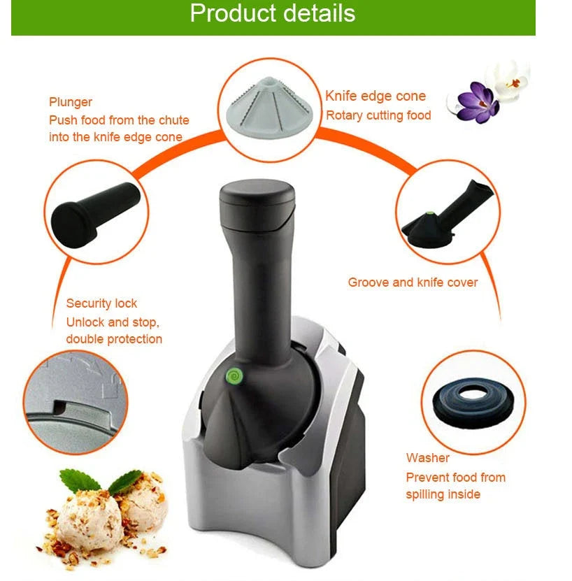 Premium Home Ice Cream Maker with Stainless Steel Bowl and ABS Casing for Delicious Homemade Ice Cream