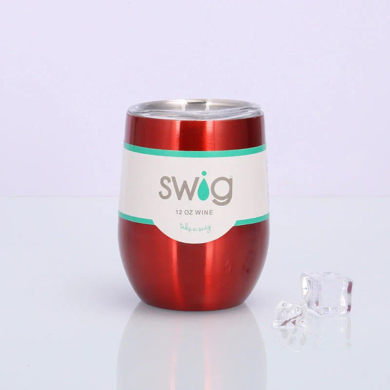 Premium Stainless Steel Insulated Wine Tumbler in Various Vibrant Colors - 12 oz Capacity, Vacuum Sealed Design