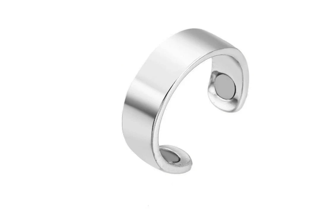 Adjustable Magnetic Therapy Ring in various colors and styles, designed to relieve snoring, improve sleep, and promote lymphatic drainage