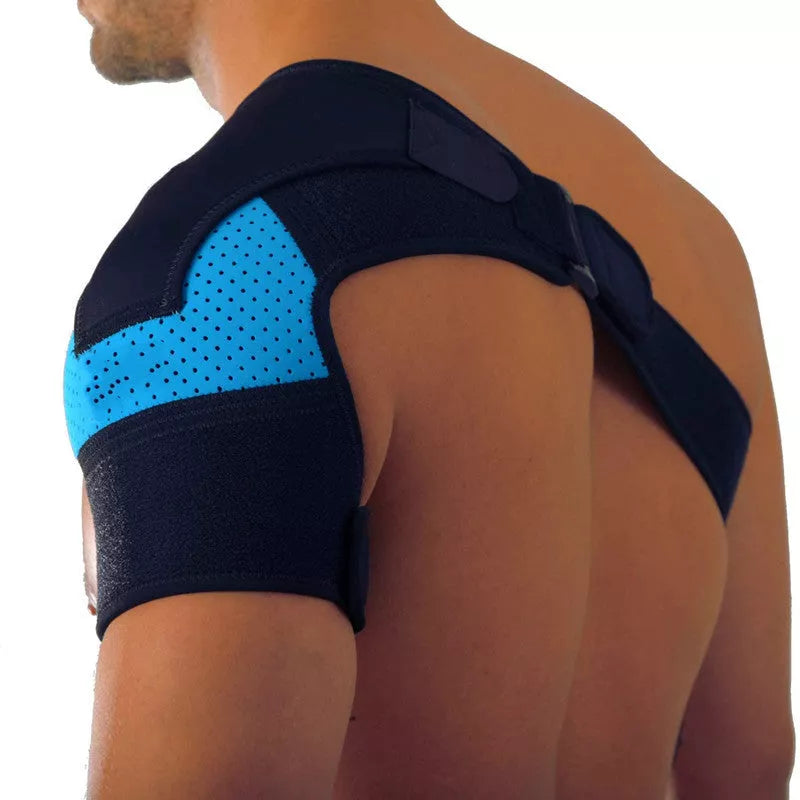 Breathable neoprene sports shoulder pads in various colours with ice pack compatibility