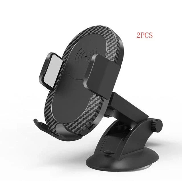 Premium wireless car phone charger with adjustable grip and fast charging capabilities