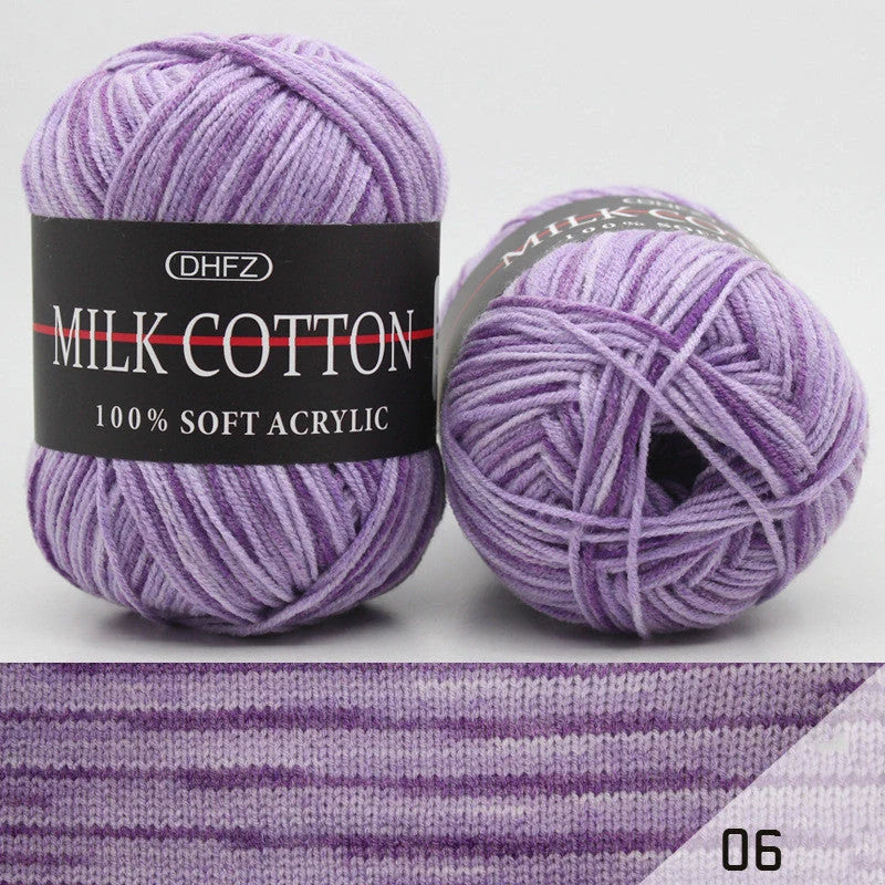 Vibrant multi-colour jacquard knitting yarn for creative projects