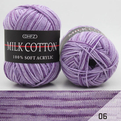 Vibrant multi-colour jacquard knitting yarn for creative projects