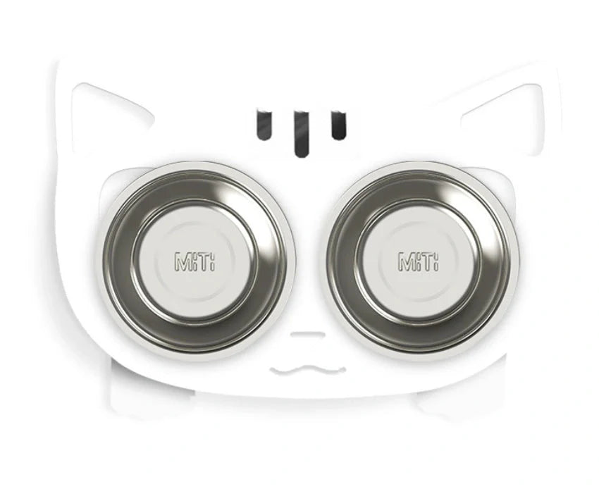 Stainless steel anti-spill pet feeding bowl in various colors