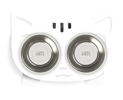 Stainless steel anti-spill pet feeding bowl in various colors
