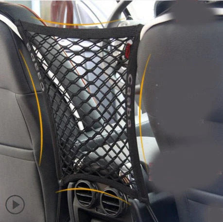 Elastic Car Pet Fence with black nylon mesh for secure pet isolation during travel