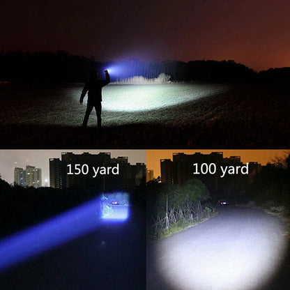 Zoomable LED Torch with adjustable focus for outdoor and professional use