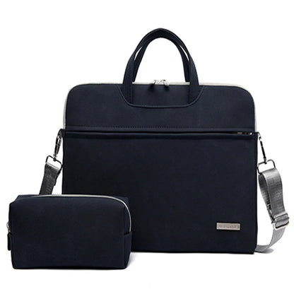 Stylish waterproof PU leather laptop bag for MacBook Air with removable shoulder strap