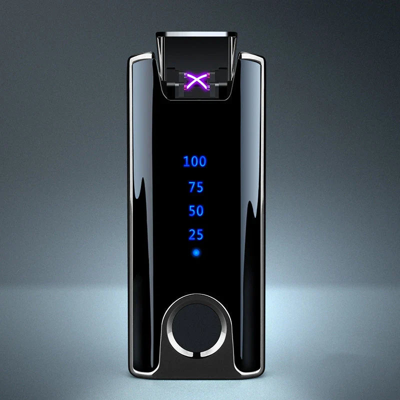 Fingerprint-Activated Lighter in Various Color Options with Stylish Ice Plating Finish