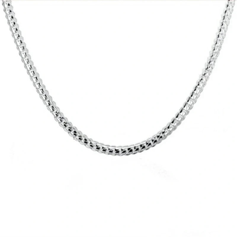 6MM Full Side Silver Plated Necklace with bold design and durable finish