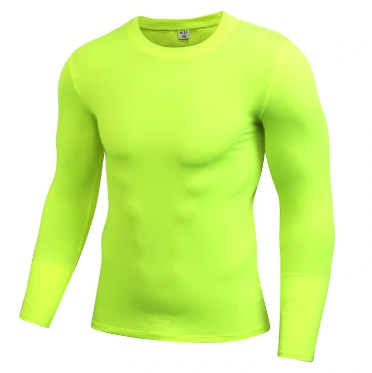 Men's Dry-Fit Long Sleeve Compression Top in various colours and sizes