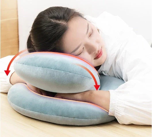 Plush U-Shaped Neck Pillow with Adjustable Support for Neck and Shoulder Comfort