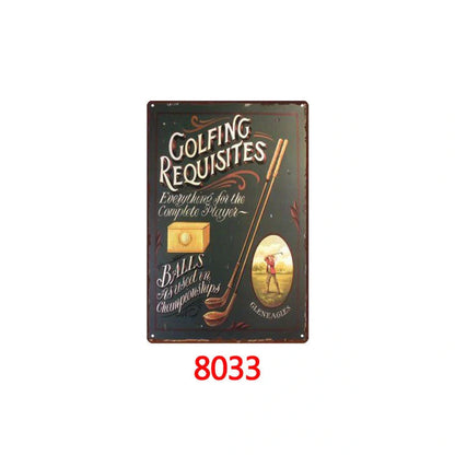 Retro American style tin painting wall decoration 30x20cm