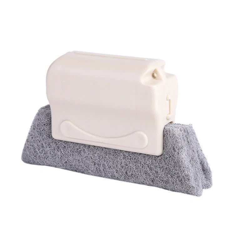 Creative Window Groove Cleaning Gap Brush Slot Cleaner in beige, light grey, and blue