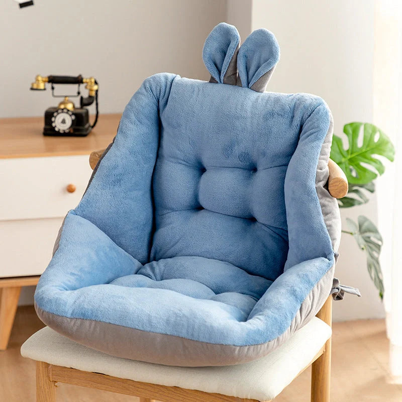 Sedentary backrest integrated chair cushion with quick rebound PP cotton filling