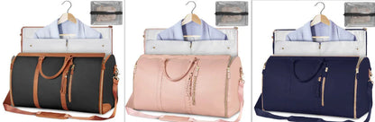 Versatile travel duffel bag for women with waterproof and foldable design, available in various color options