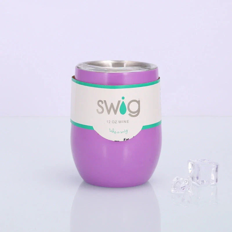 Premium Stainless Steel Insulated Wine Tumbler in Various Vibrant Colors - 12 oz Capacity, Vacuum Sealed Design