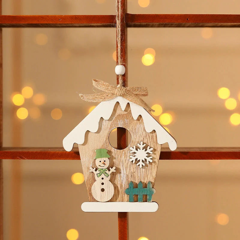Festive LED string lights with Santa Claus and snowflakes for holiday decor