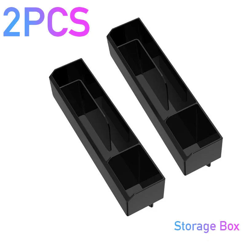 Premium car seat gap organiser with discreet charging cable, providing secure storage and power for your on-the-go essentials