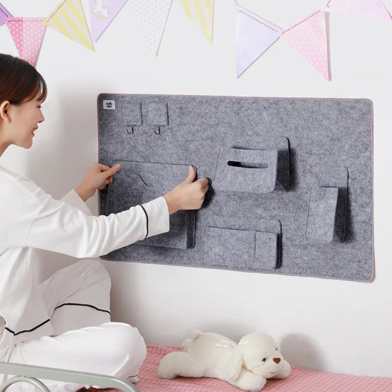 Premium felt storage board with multiple compartments for organised storage
