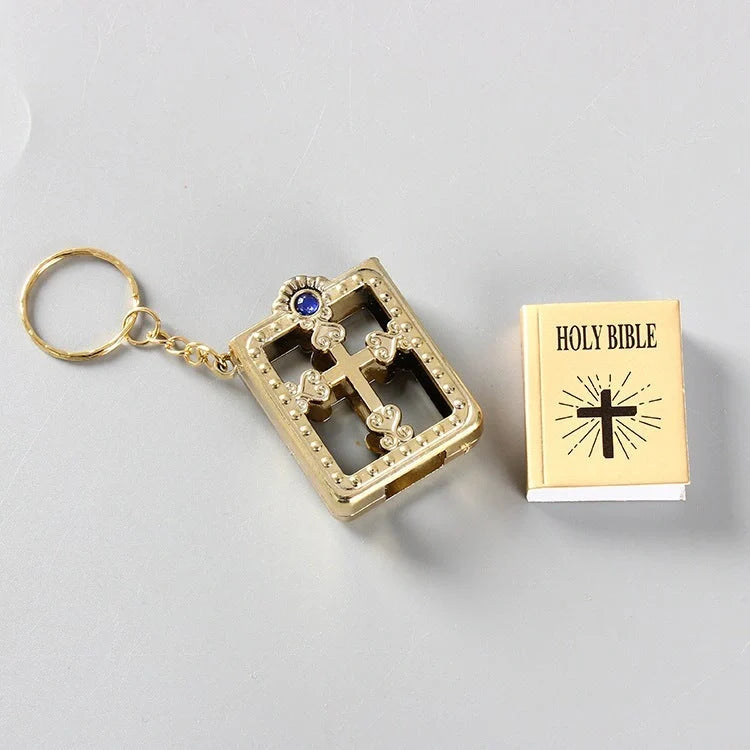 Mini Holy Bible Keychain with cross - a faith-inspired accessory for daily prayers