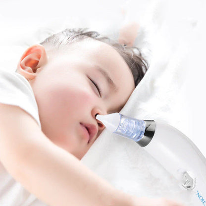 Premium electric nasal aspirator for infant care, with adjustable suction strength and soft, skin-friendly silicone design