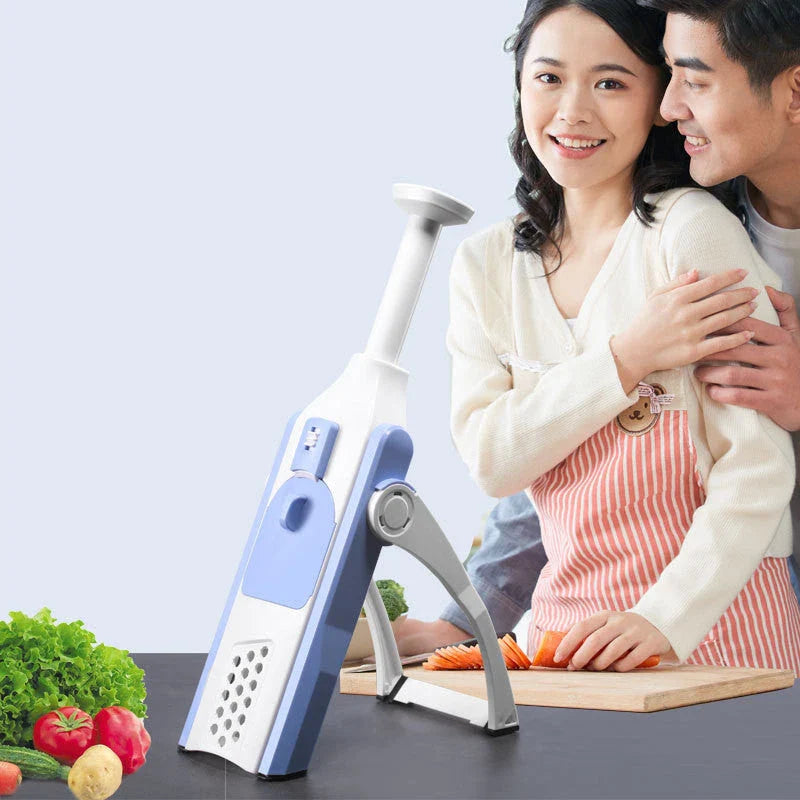 Premium Multifunctional Vegetable Slicer and Chopper with Stainless Steel Blades and Durable ABS Construction