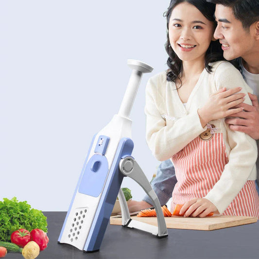 Premium Multifunctional Vegetable Slicer and Chopper with Stainless Steel Blades and Durable ABS Construction