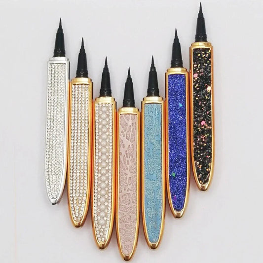 Premium self-adhesive eyeliner and false lash set in various shades