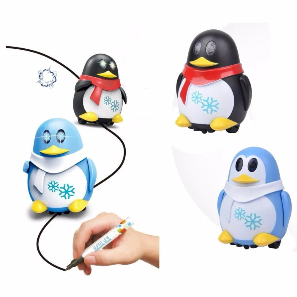 Drawn Line Magic Pet Toy Robot Pen with optical sensor following black lines