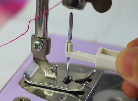 Sewing machine needle threader tool for easy threading