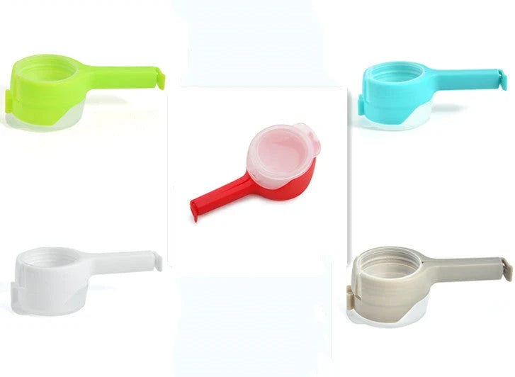 Premium food preservation clip with airtight seal and wide pouring spout to keep snacks fresh