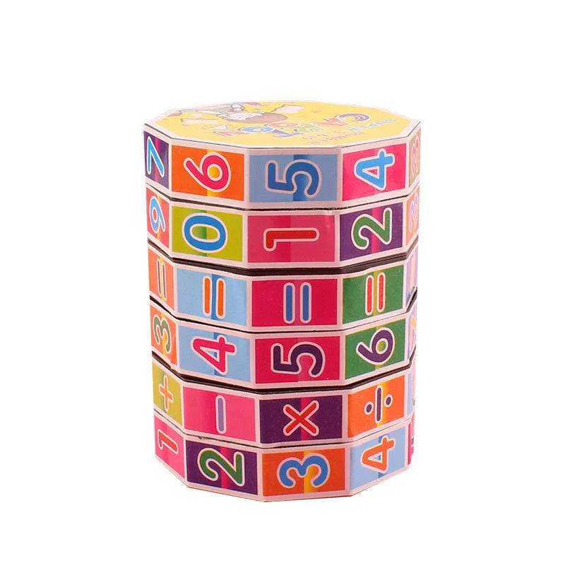 Cylindrical Plastic Rubik's Cube for children's mathematical learning