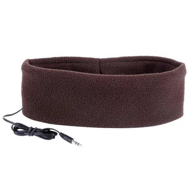 Soft, cozy sleep headphones with built-in speakers and sleep mask functionality for a comfortable and restful night's sleep