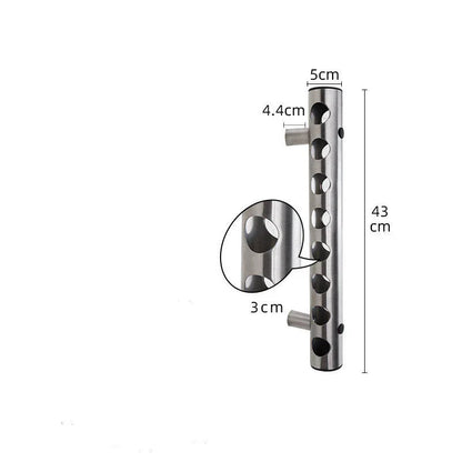 Stylish wall-mounted wine rack made of stainless steel, holding 8 or 12 bottles for elegant wine storage and display