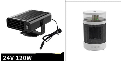 Universal Car Defrost Heater and Cooling Fan with 360-degree rotation for 12V and 24V vehicles