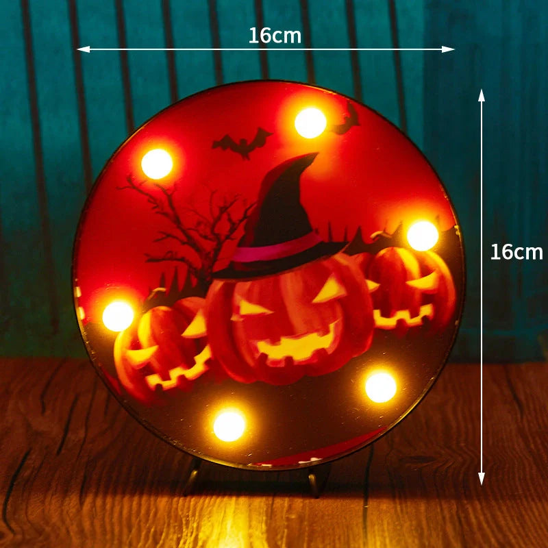 Halloween LED Light Pumpkin Ladybug Bat Head Outdoor Decorative Modeling Lights