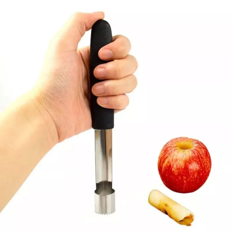 Stainless steel fruit corer for efficient apple and fruit preparation