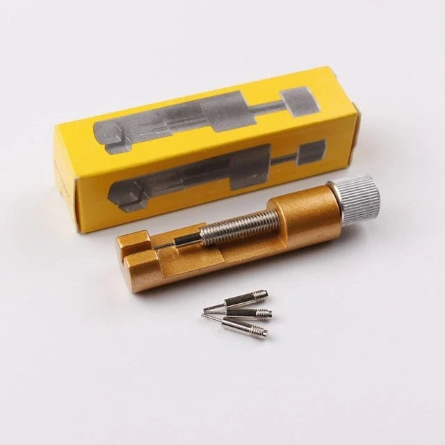 A sleek and compact watch strap adjuster tool for easily resizing and customising watch straps for a perfect fit