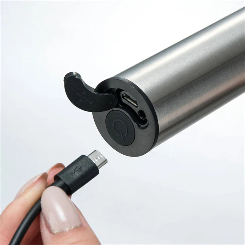 Electric Coffee Blender with Milk Frother in Silver
