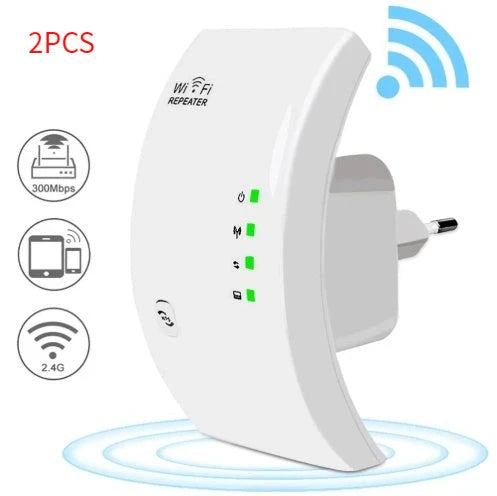 Dual-band WiFi repeater for enhancing wireless coverage and internet speeds in home or office