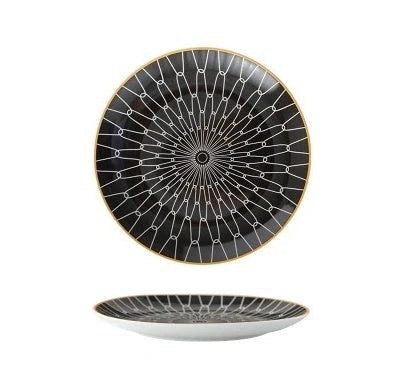 8-inch Nordic style geometric ceramic plate for modern dining