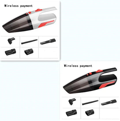 Powerful handheld vacuum cleaner with attachments for cleaning small car interiors
