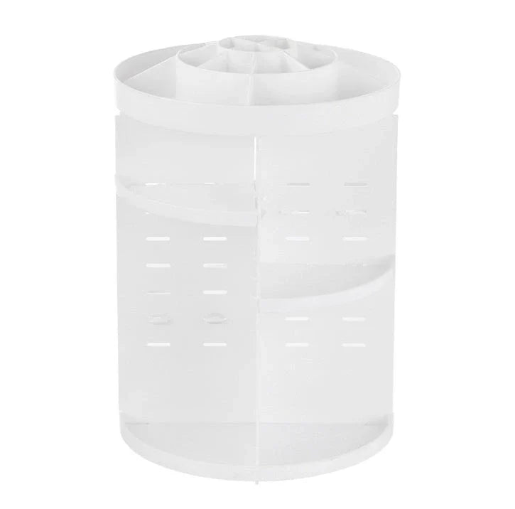 Diamond Wave Makeup Organiser with 360-degree rotating compartment and premium finishes