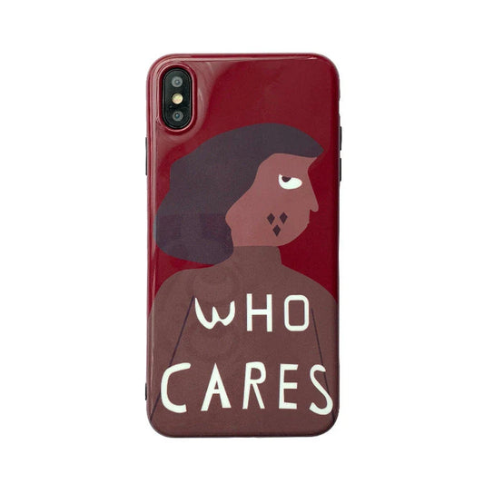 Charming Japanese-inspired phone case with illustration of a young woman in vibrant colours