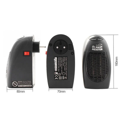 Versatile ceramic mini heater with 360-degree rotating plug, digital thermostat, and programmable timer for efficient home heating